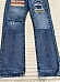 Polo Ralph Lauren Varick Slim Straight Desert Patchwork Ripped Blue Jeans 34x34