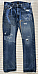 Polo Ralph Lauren Mens Varick Slim Straight Distress Patchwork Jeans 34x34