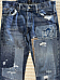 Polo Ralph Lauren Mens Varick Slim Straight Distress Patchwork Jeans 34x34