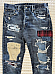 Polo Ralph Lauren 34x34 Blue Sullivan Slim Plaid Patchwork Polo Blue Jeans