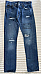 Polo Ralph Lauren 33x34 Blue Sullivan Slim Patchwork Ripped Jeans