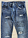 Polo Ralph Lauren 33x34 Blue Sullivan Slim Patchwork Ripped Jeans