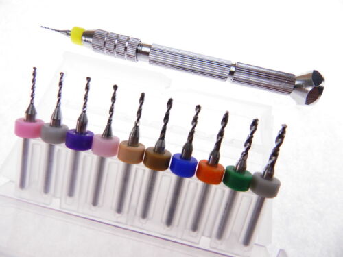 1.1mm to 2.0mm Pin Vise Micro Drill Bit Kit for Modeling Carving Jewelry  more